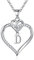 TINGN Halskette Damen Geschenke für Frauen, Silber Kette mit Buchstaben Herz Anhänger Kette für Damen Mädchen Intiale D Halskette Damen Buchstaben Kette Schmuck Damen Geschenke für Frauen Mädchen