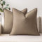 MIULEE Kissenbezug Kissenhülle Dekokissen Leinen Baumwolle Dekorative Kissenbezüge Waschbar Sofakissen mit Verstecktem Reißverschluss für Wohnzimmer Schlafzimmer Sofa 2er Set 40x40 cm Khaki