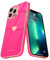 Teageo for iPhone 13 Pro Case Cute Heart Pattern for Women Girls Slim Luxury Bling Plating Soft TPU Anti-Scratch Shockproof Bumper Phone Case for iPhone 13 Pro, Hot Pink