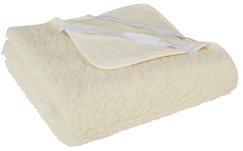 Schurwoll-Unterbett für Kinder 100% Schurwolle Wolle Matratzenauflage (120 X 60 cm)