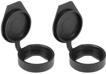 Recogwood 2Pcs 22mm Door Lock Dust Cover, Black Rubber Waterproof Caps Prevent Dust Panel Cam Lock Dust Cover Caps for Switch Cabinet Power Cabinet