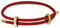 GNOCE Armband Verstellbares blau-violettes Basic Armband mit 2 Stoppern Metall-Basic-Charm-Armband zum Selbermachen Bolo Schmuck Geschenk Für Damen und Herren (rotes)
