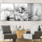WZXGHE Pusteblume Bilder Leinwand,Aesthetic Blume Schwarz Weiß Löwenzahn Poster Set,Moderne Wohnzimmer Schlafzimmer Deko Bilder,Ungerahm (A,3x30x40cm)