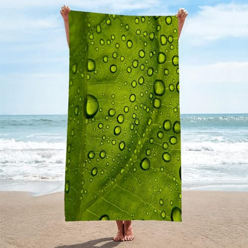 Toalla Playa Verde Toallas Playa Grande Microfibra Anti Arena Hojas Playa Toallas para NiñA NiñO Adulto Piscina Toalha de Praia Mujer Hombre 200x200cm