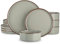 vancasso Venus Matte Dinnerware Set, 12-Piece Green Dinner Sets, Stoneware Crockery Set with 4-Piece 10.5in Dinner Plate, 8in Dessert Plate, 720ml Bowl, Modern Style