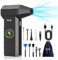 CCV Soffiatore Aria Compressa - 150000RPM Spolverino ad aria compressa la pulizia di tastiera e PC 3 ingranaggi regolabile Cordless Jet Dry Blower soffiatore d'aria per auto e casa (ferroso)