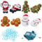 SUPERFINDINGS 8Pcs 4 Styles Christmas Theme Knitting Needle Stopper Knitting Needle Cap with 60Pcs Round Beads Silicone Needle Point Protectors Knitting Tip Protectors