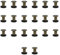 20PCS M5*8 Chicago Schrauben Pfosten, Nieten für Leder,Chicago Schrauben Binding Hohlnieten Schrauben für Bücher Papier Gürtel Hundeleinen DIY Basteln Bookbinding,Buchbinderei (Bronze)