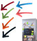 Erconsso Magnetische Pfeile für Whiteboard, 6 x Kühlschrankmagnete, Pfeilform, dekorative Magnete, Nachrichtenaufkleber für Küche, Whiteboard