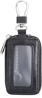 Estuche para Llaves de Coche, Estuches de Llaves, Funda de Cuero para Llavero de Coche, Llavero Cartera de PU Cuero (Negro)
