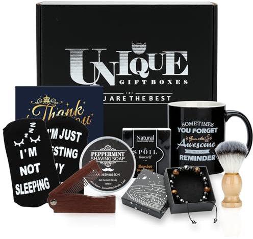 Coffret Cadeau Homme Premium - Coffret Cadeau Tasse à Café -Idée Cadeaux pour Hommes Qui Ont Tout, Idée Cadeaux Anniversaire pour Papa, Mari, Frère, Ami - Fête des Pères, Anniversaire de Mariage