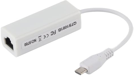 Culnflun Adaptateur de Carte réseau Micro USB vers Le convertisseur de Port Ethernet RJ45 pour Zero 1.3 / W Motherboard ABS Shell Fast 10 / 100Mbps USB 2.0 Fast Ethernet Adaptateur