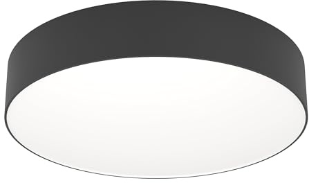Eglo Connect.z Smart-Home LED Ceiling Light Fixture Gallizzi-Z, Ø 39 cm | ZigBee, matte, app and Alexa control, warm to cool white, RGB, dimmable, black flush mount lamp