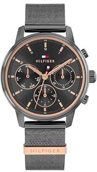 Tommy Hilfiger Multi Zifferblatt Quarz Uhr für Damen mit Edelstahlarmband