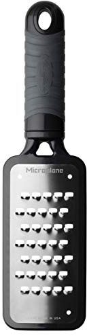 Microplane Serie Home Rallador Extragrueso, Acero Inoxidable, Negro, 27.10x7.10x2.10 cm