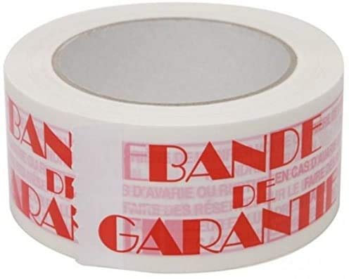2 Rouleaux Adhésif BANDE DE GARANTIE - 48 X 100 MÈTRES- (36% de plus que les 66 mètres) ruban adhésif de haute qualité idéal pour emballage, expédition marque UNIVERS GRAPHIQUE référence UGRADBD