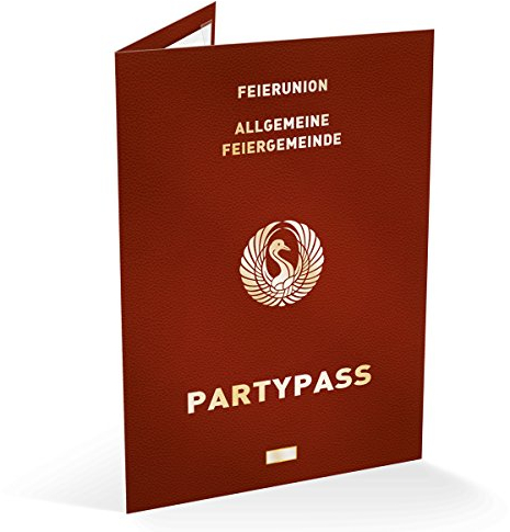 (50 x) Einladungskarten Geburtstag Reisepass Klappkarte mit Foto Pass Einladungen