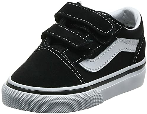 Vans Unisex Kid Old Skool V (Toddler) (Primary Check) Black/White 8.5 Toddler Medium