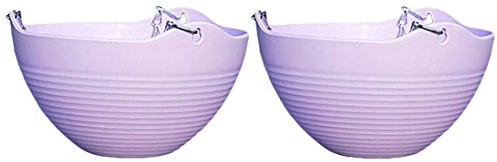 UOPJKL 2 Stück Pflanzenhänger Pflanze Kleiderbügel Pflanzen Aufhänger Blumenampel Blumentopf Pflanze Blumenampel Halter, Home Dekoration für Innen und Außen (Lila)