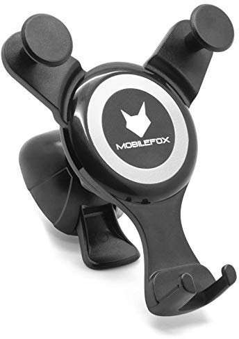 Mobilefox 360° KFZ PKW Auto Lüftungsgitter Handyhalterung Halter Smartphone Halterung passend für Huawei P40 P30 P20 Pro P10 Plus Lite Nova 9 10 Pro