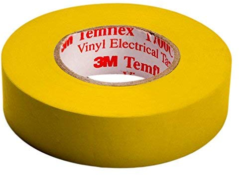 3M T1510 Temflex 1500 Vinyl Elektro-Isolierband, 15 mm x 10 m, 0,15 mm (5, Gelb)