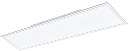 EGLO Deckenleuchte Salobrena-M mit Bewegungsmelder und Tageslichtsensor, LED Panel aus Aluminium und Kunststoff, Deckenlampe in weiß, Deckenbeleuchtung neutralweiß, Küchenlampe 120 x 30 cm