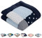 ULLENBOOM Krabbeldecke für Baby 80x80 cm, Outdoor-geeignet, 100% OEKO-TEX Materialien, Made in EU, Weich gepolstert, Blau Hellblau Grau - ideal als Spieldecke Baby