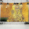 Gustav Klimt Ölgemälde Tapisserie Wandbehang Kuss Von Gold Abstrakte Kunst Dekoration Polyester Decke Yogamatte Home Schlafzimmer Kunst Personalisieren (B) 150×(H) 130CM A