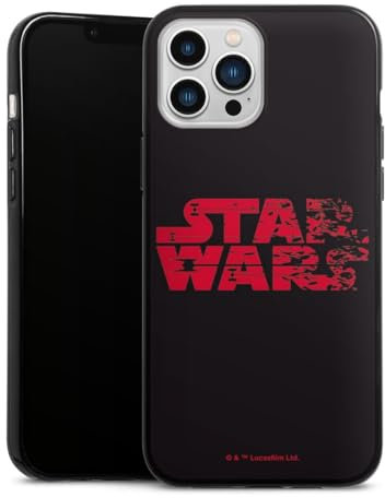 DeinDesign Silikon Hülle kompatibel mit Apple iPhone 13 Pro Max Case schwarz Handyhülle Star Wars Logo Fanartikel