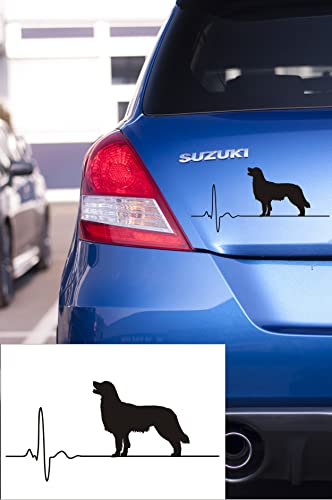 Autoaufkleber: 'Golden_Retriever' - Hundeaufkleber, Aufkleber (Schwarz - 200 mm x 90 mm)