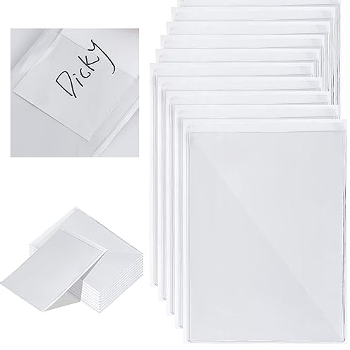 20 Stüc keinstecktaschen selbstklebend Selbstklebetaschen Transparent A6 Schmale Seite offen Durable Selbstklebetasche Klarsichthüllen zum Kleben Transparent Sichthüllen Selbstklebend, 115 * 160 mm