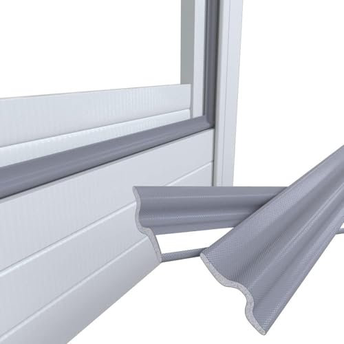 10M/392inch Weather Stripping Window Draft Excluder Self-Adhesive Door Insulation Seal Strip Draught Excluder Foam Tape Draft Stopper Wind Noise Stopper Door Frame Gap Filler Soundproof Grey