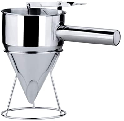 Stainless Steel Baking Funnel, Professional Cake Desserts Making Funnel with Stand Make Cupcake Baking Cake Cupcake Batter Mixer Funnel Cake Mix Kitchen Tool