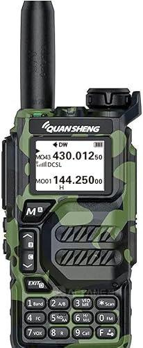 UV K5 Quansheng Walkie Talkie Portable Radio AM FM Two Way Radio DTMF Wireless Long Range Radio Receiver Desert Camouflage Look (Grass Camouflage)