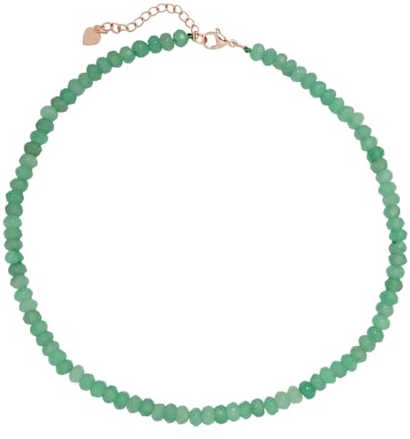 Handmade Women's Girls Edelstein Perlen Halskette Choker 6mm Runde Perlen - Natürliche Edelsteine Healing Crystal Beaded Jewellery | Geschenkideen für Frauen, Mädchen