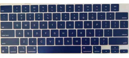 Teclas de repuesto de EE. UU. compatibles con MacBook Air M2 Retina de 13.6/15 pulgadas, modelo A2681 A2941, para MacBook Pro M2/M3 Pro 14/16 pulgadas, modelo A2779 A2780 A2991 A2992 A2918 azul oscuro