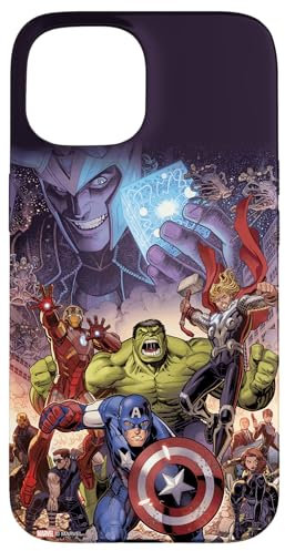Marvel The Avengers Infinity Saga Comic Cover Case for iPhone 15