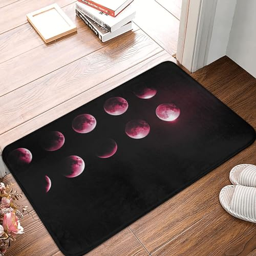 VTCTOASY Fußmatte für den Eingangsbereich, rutschfest, 40,6 x 61 cm, Badezimmer-Fußmatte, Serie von Monden, Fußmatte für Badezimmer, Willkommensmatten für den Innen- und Außenbereich, Heimdekoration,