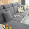Generisch Sofa Überzug Sofa Sitzkissenbezüg Universal Stretch Sofabezug Couch Bezug L Form Weich Sofasitzbezug Couch Überzug Sofa Cover Mit Armlehnen Sofaschutz (Dunkelgrau, 3 SITZER)