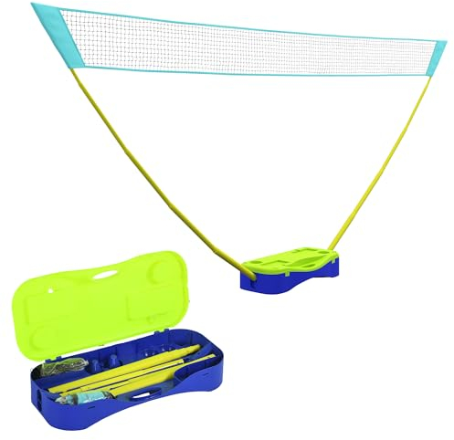 SPORTNOW 2 in 1 Badmintonnetz, 4 m Badminton Netz mit Ständer, Volleyballnetz, verstellbar Tennisnetz mit Tragetasche, Federballnetz für Indoor, Outdoor