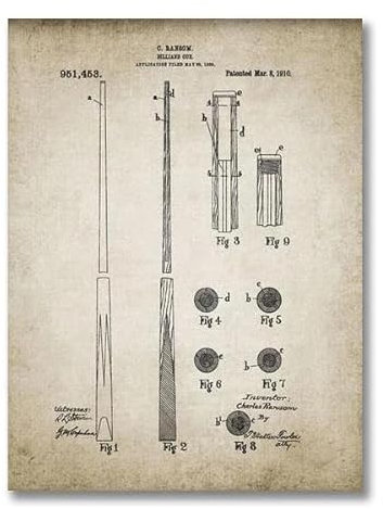 Vintage Billard Poster Und Drucke Snooker Queue Billardtisch Blaupausen Kunst Leinwand Malerei Billard Zimmer Wand Kunst Dekor A1 21X30Cm Kein Rahmen