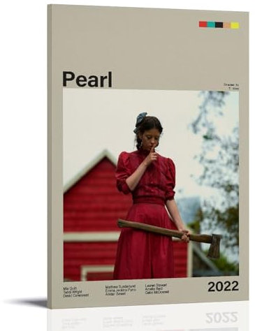 Mia Goth-Poster, Horror-Film-Poster, Leinwand, Wandkunst, Dekor, Gemälde für Zuhause, Wohnzimmer, Schlafzimmer, 30 x 45 cm, Rahmenstil