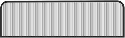 Glaspaneel-Trennwand für Esszimmer und Arbeitsplatz, halb für Restaurant, gestreiftes Design, 50 x 150 cm, Schwarz