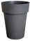 Gardening Naturally Tall Traditional Plant Pot with Wheels - Recycled Plastic, Weather Resistant, 55cm High (Anthracite)