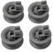 Pumixiy 4X Dishwasher Upper Basket Wheels For Siemens For Neff Part-Number 611666 ABS Material Basket Roller Replacement 31Mm X 14Mm Grey