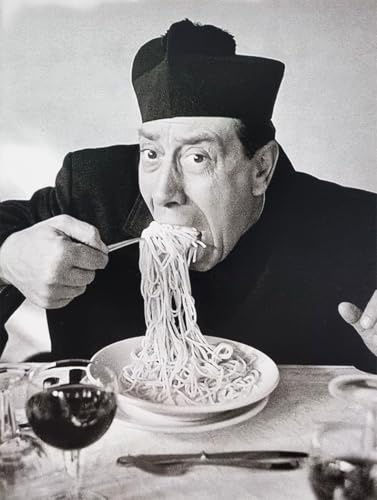 KUSTOM ART Dekoratives Wandposter Serie Schauspieler Promis Don Camillo Spaghettiteller Kunstdruck auf Karton 40 x 30 cm ohne Rahmen