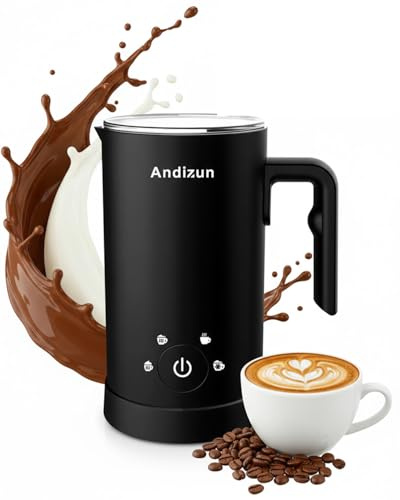 Andizun Milk Frother Electric, 4-in-1 Automatic Milk Steamer and Frother, Hot Chocolate Velvetiser