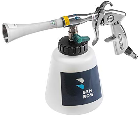 BenBow Pistolet de Nettoyage à air comprimé Classic – Élimine efficacement la saleté Lors du Nettoyage intérieur de la Voiture – avec réservoir de 1 Litre pour Produit nettoyant