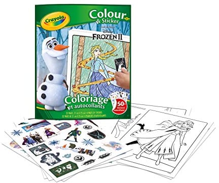 Crayola - Malbuch und Sticker Disney Frozen 2, 32 Seiten und über 50 Sticker, 04-5864