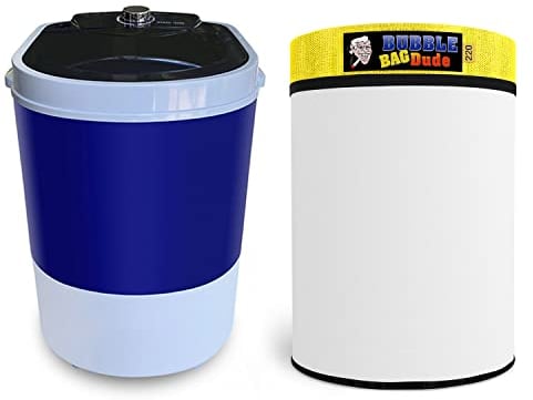 BUBBLEBAGDUDE Bubble Bags 5 Gallonen Mini-Waschmaschine für Kräuterm Essenzextraktion, Waschmaschine mit 5 Gallon, 220 Micron Zipper-Beutel - 110 Volt - 90% weniger Arbeit